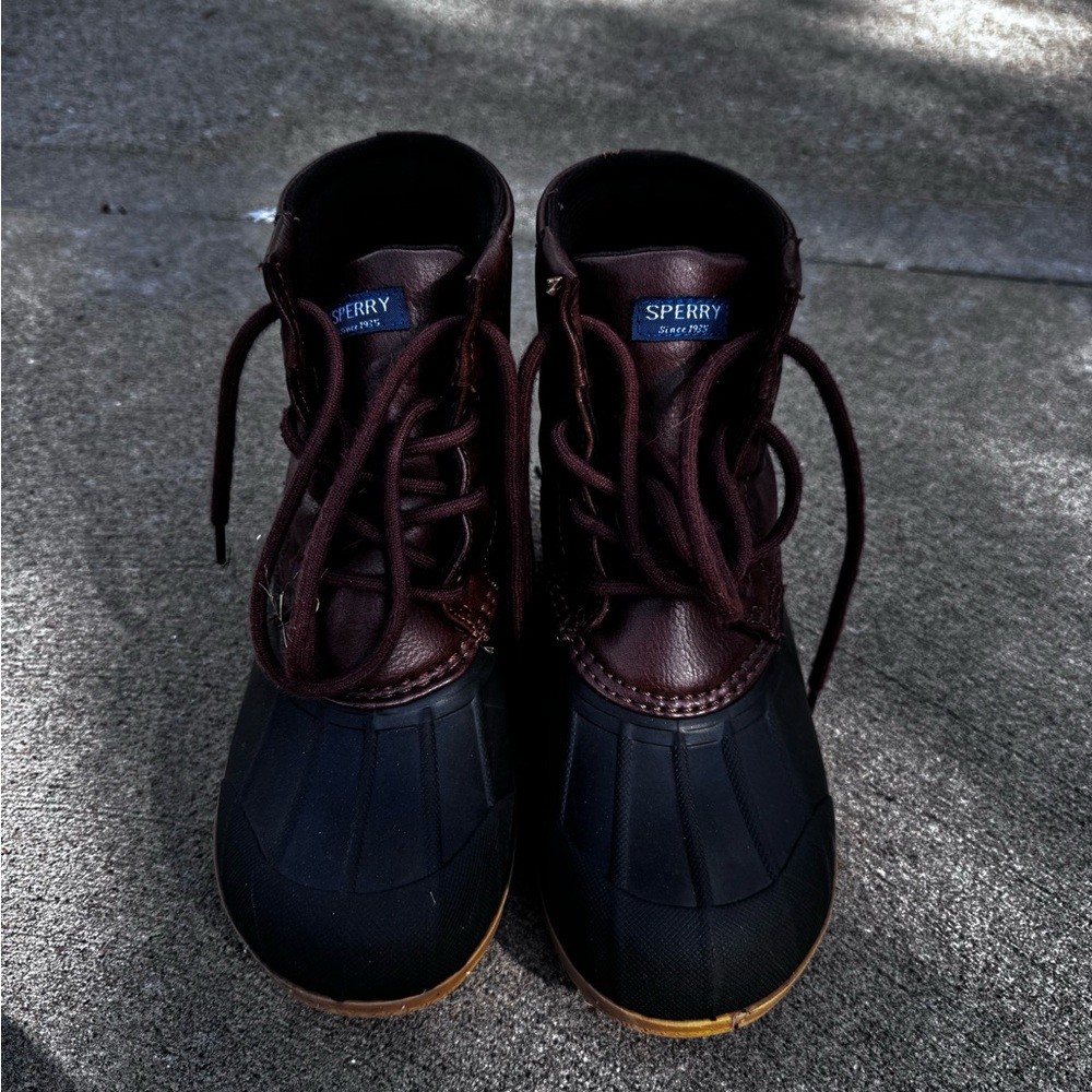 Sperry Boys Dark Brown and Black Weather Boots